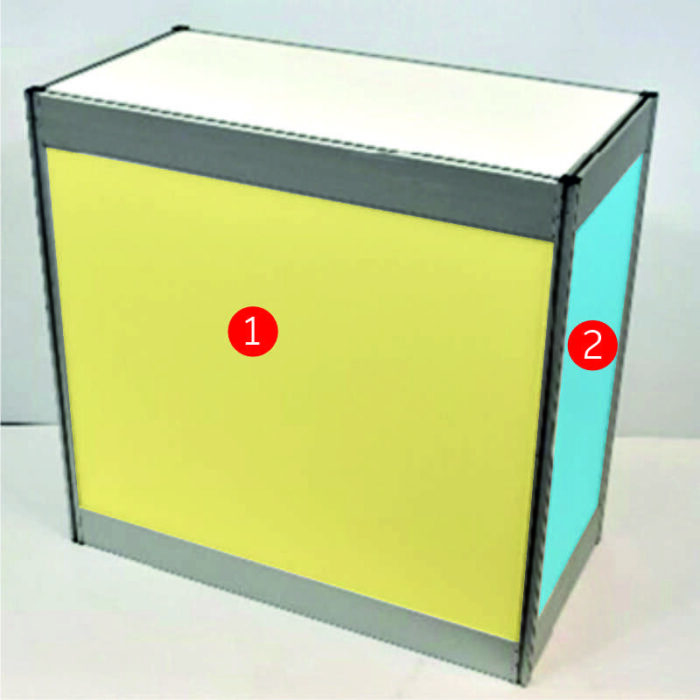 Impressão lateral balcão FIL A | 48cm x 82cm